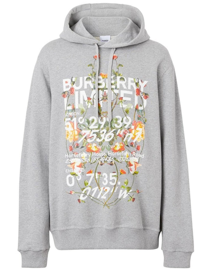 Burberry Grey Logo Cotton Sweater