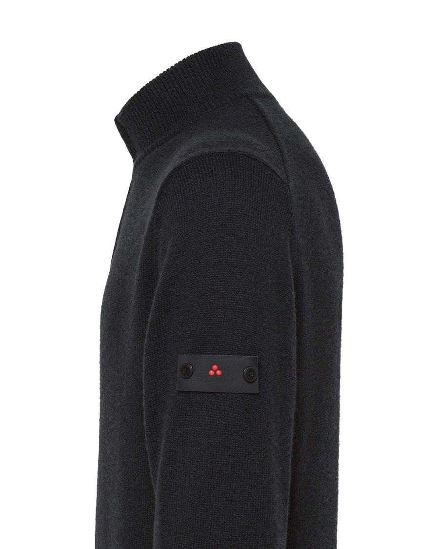 Peuterey Half-Zip Knit Sweater In Premium Yak-Wool Blend