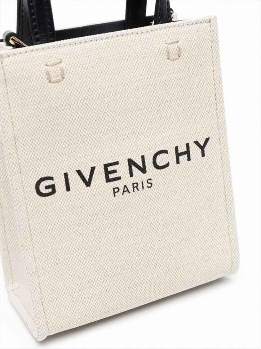 Givenchy Structured Beige Tote Bag With Bold Accents