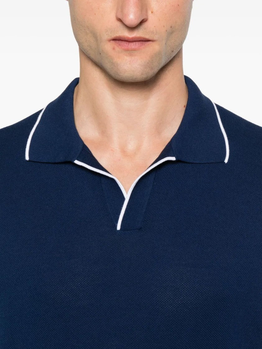 Gran Sasso Short-Sleeve Polo-Collar T-Shirt