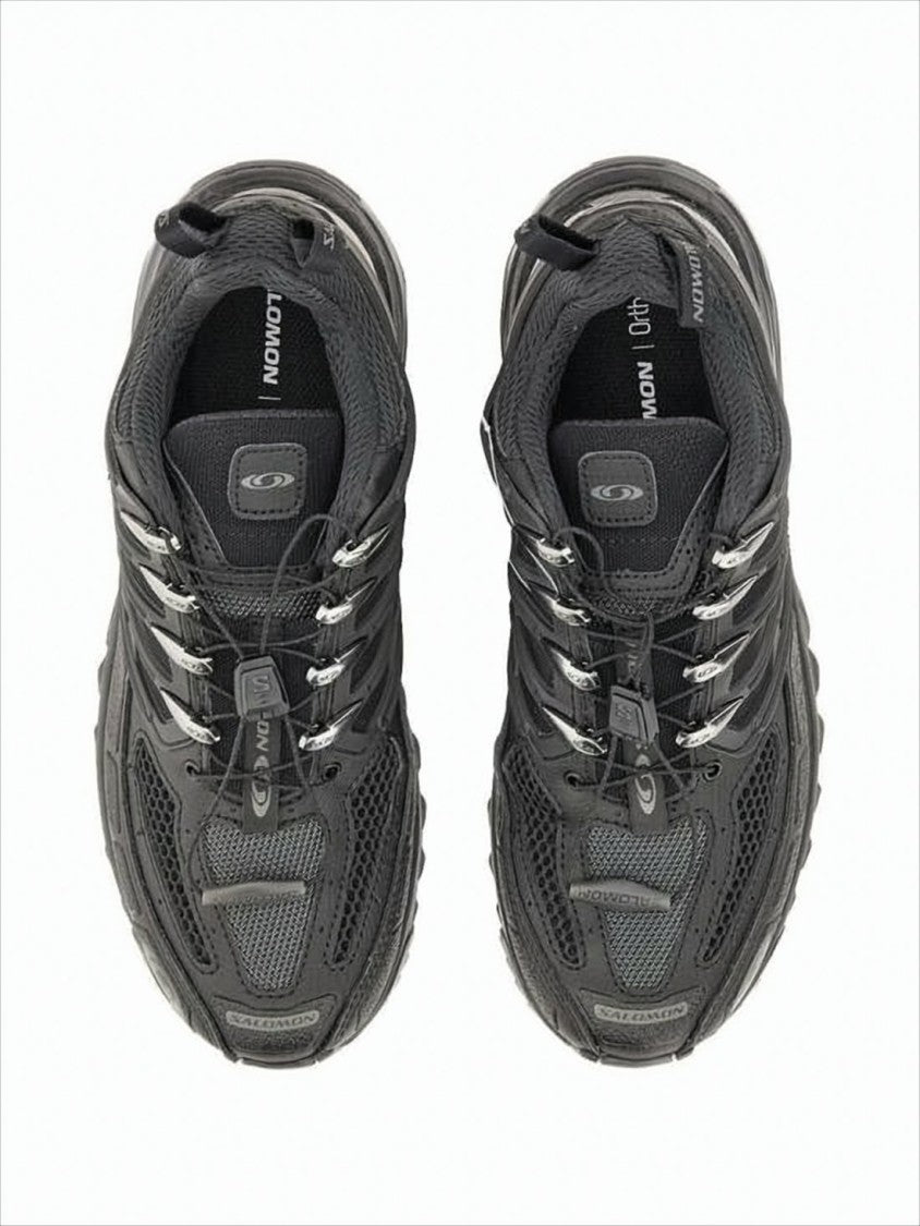 Salomon Sporty Rugged Black Sneakers With Unique Lacing System