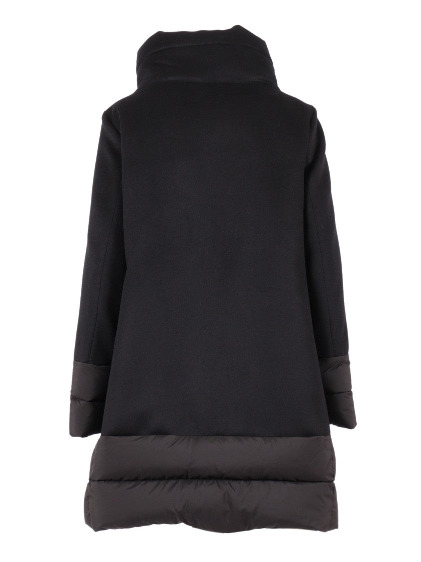 Moorer Black Jacket With High Collar