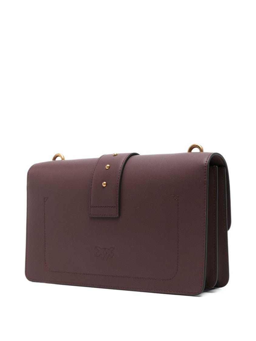 Pinko Structured Calfskin Shoulder Bag