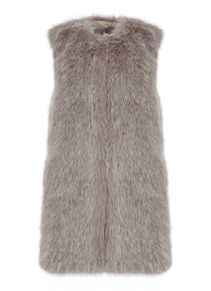 Herno Synth Fur Sleeveless Jacket
