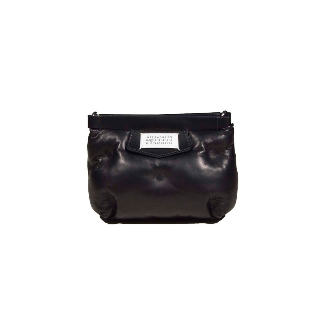 Maison Margiela Quilted Brushed Sheepskin Clutch With Silver Chain Strap