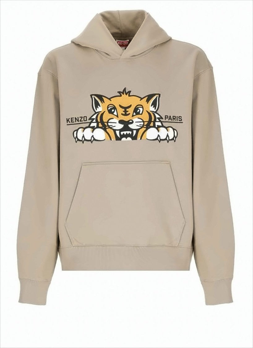 Kenzo Relaxed Fit Graphic Hoodie With Front Kangaroo Pocket