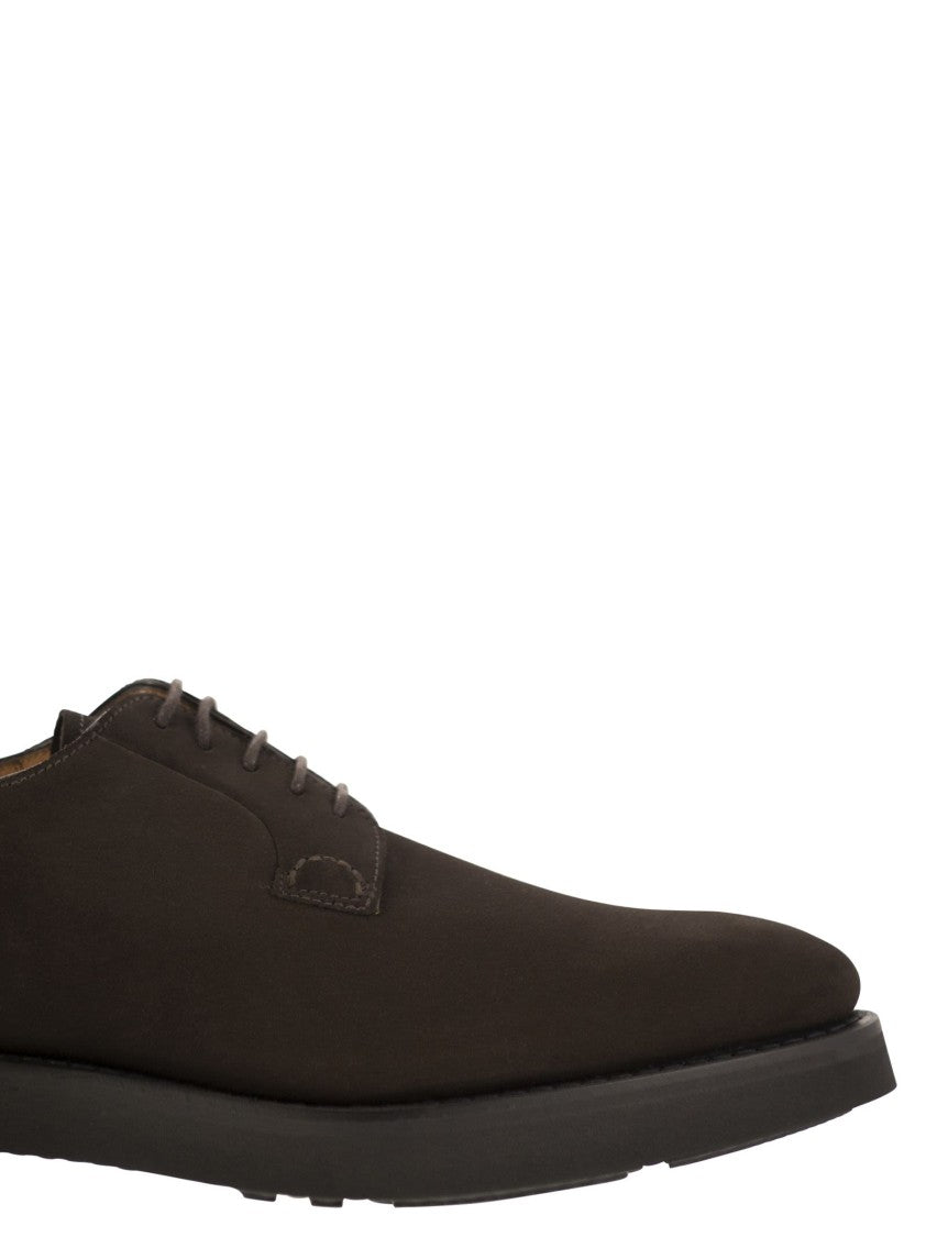 Church's Suede Calfskin Derby With Goodyear Construction