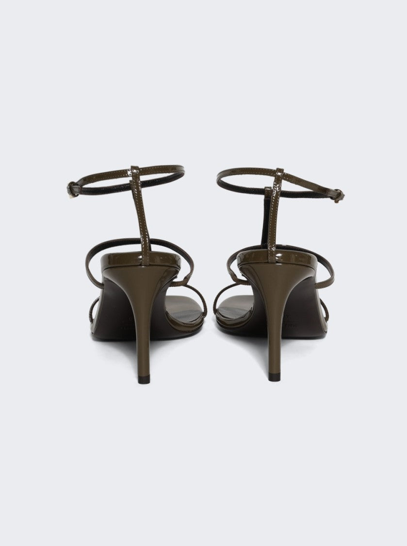 Khaite Cage Sandal 75 Dark Olive