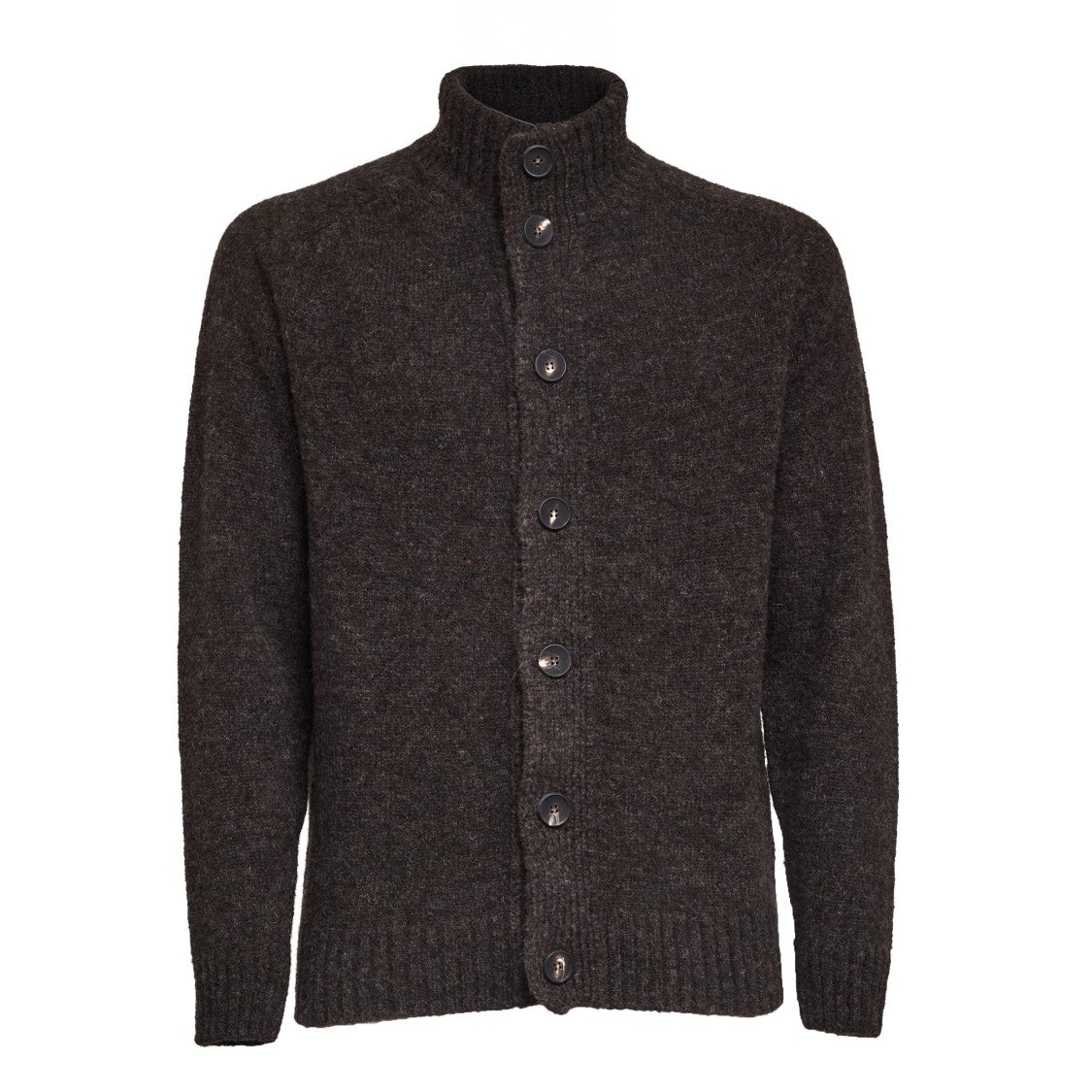 Filippo De Laurentiis Stand-Up Collar Alpaca Wool Sweater With Ribbed Detailing