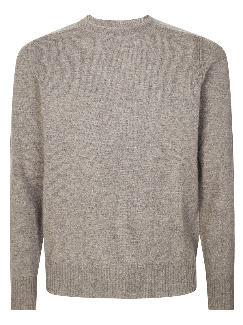 Paolo Pecora Textured Knit Sweater With Ribbed Hem