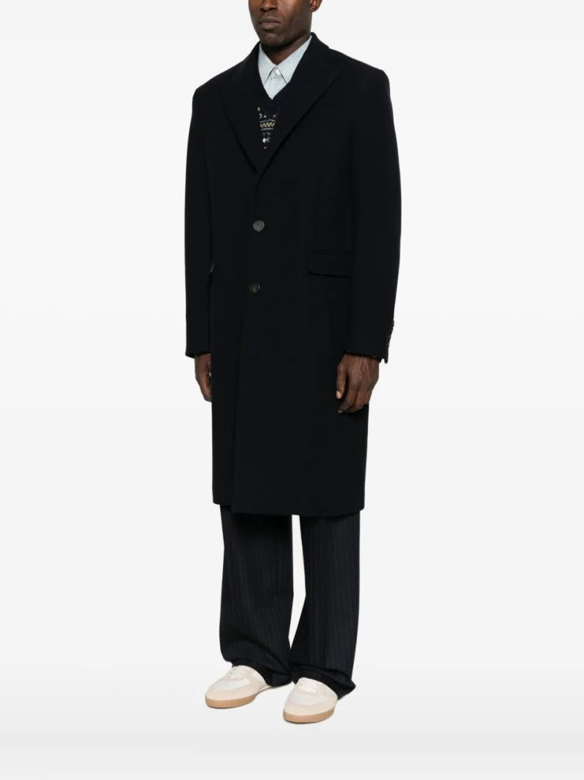 Golden Goose Single-Breasted Gold Wool Blend Coat