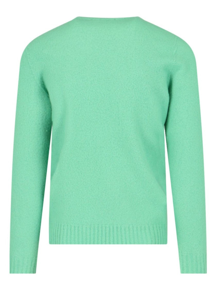 Drumohr Mint Green Wool Crew Neck Sweater