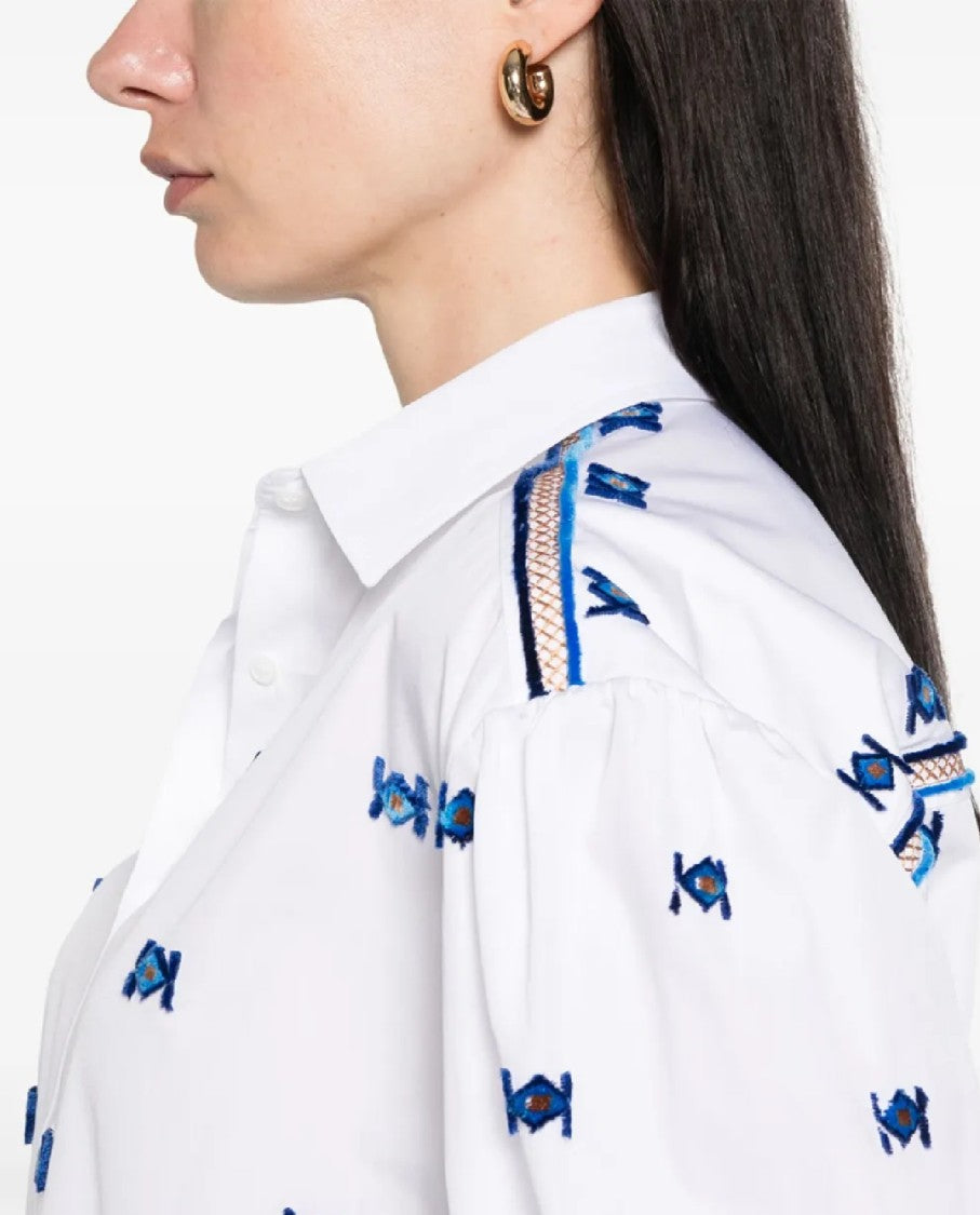 Ermanno Scervino Long Sleeve White Shirt