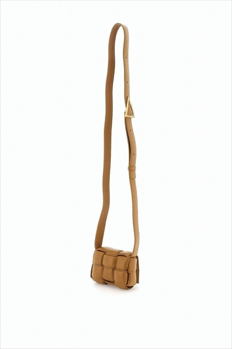 Bottega Veneta Compact Structured Crossbody Bag With Woven Texture