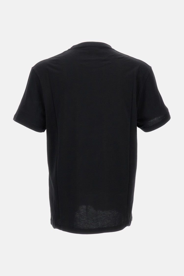 Alexander Mcqueen Crewneck T-Shirt With Gold Ship Graphic