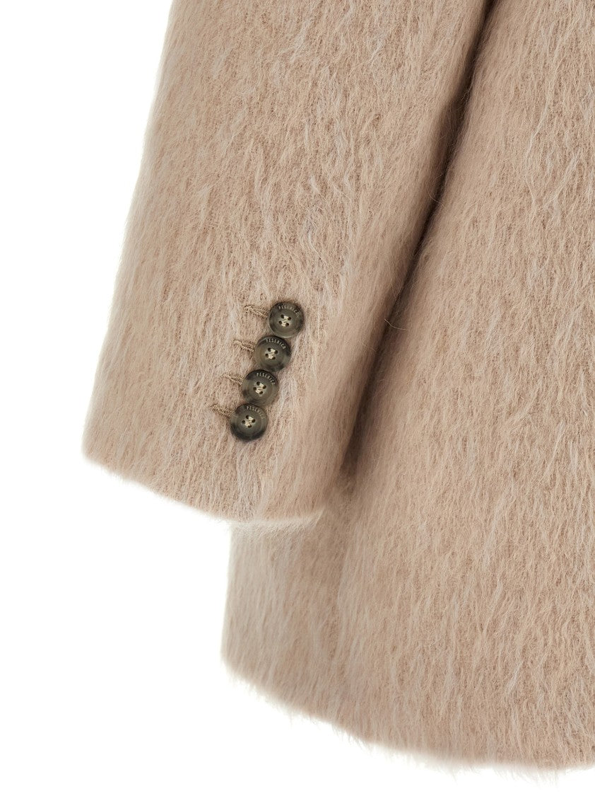 Peserico Alpaca And Wool Striped Single-Breasted Blazer