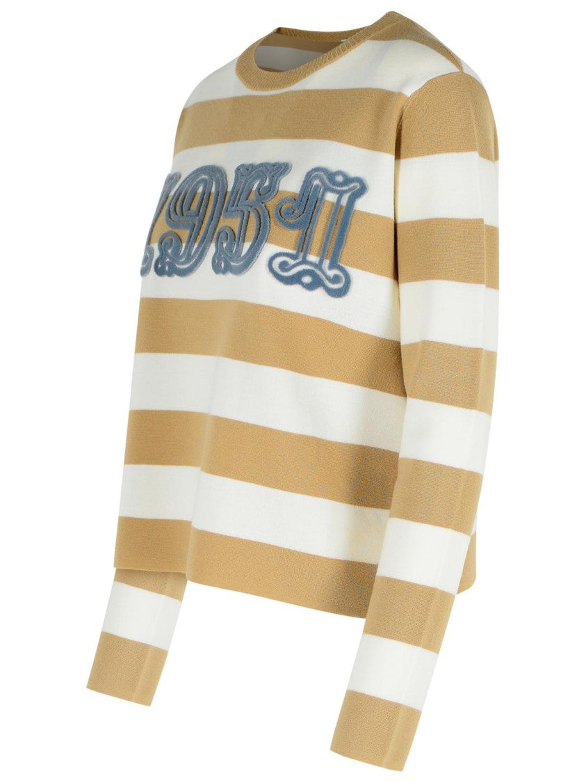 Max Mara 'Viterbo' Sand Virgin Wool Sweater