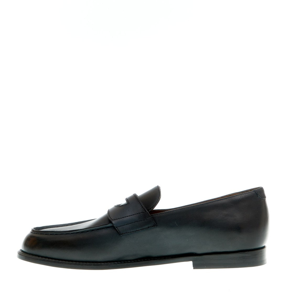 Doucal's Blue Leather Moccasin Leather Bottom