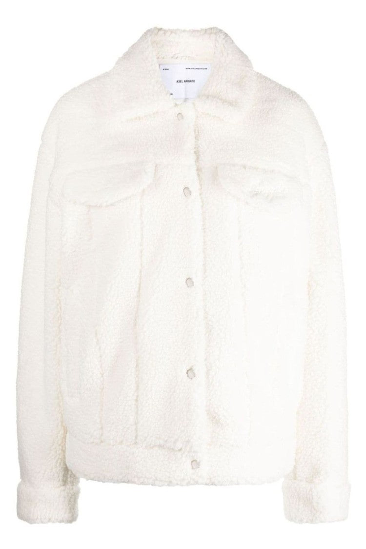 Axel Arigato Textured Beige Bomber Jacket With Relaxed Fit