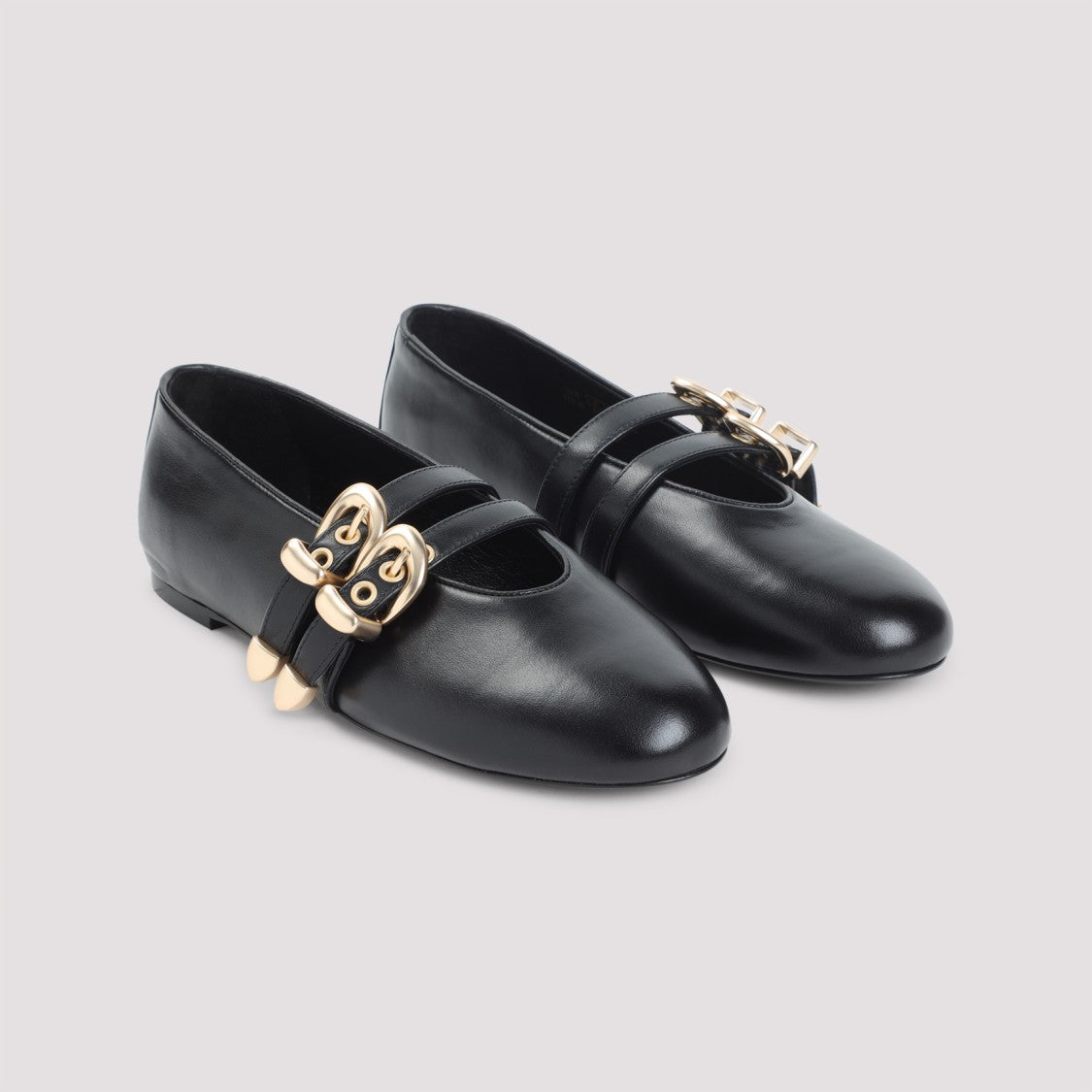 Stuart Weitzman Rounded Toe Pumps With Double Buckle Detail