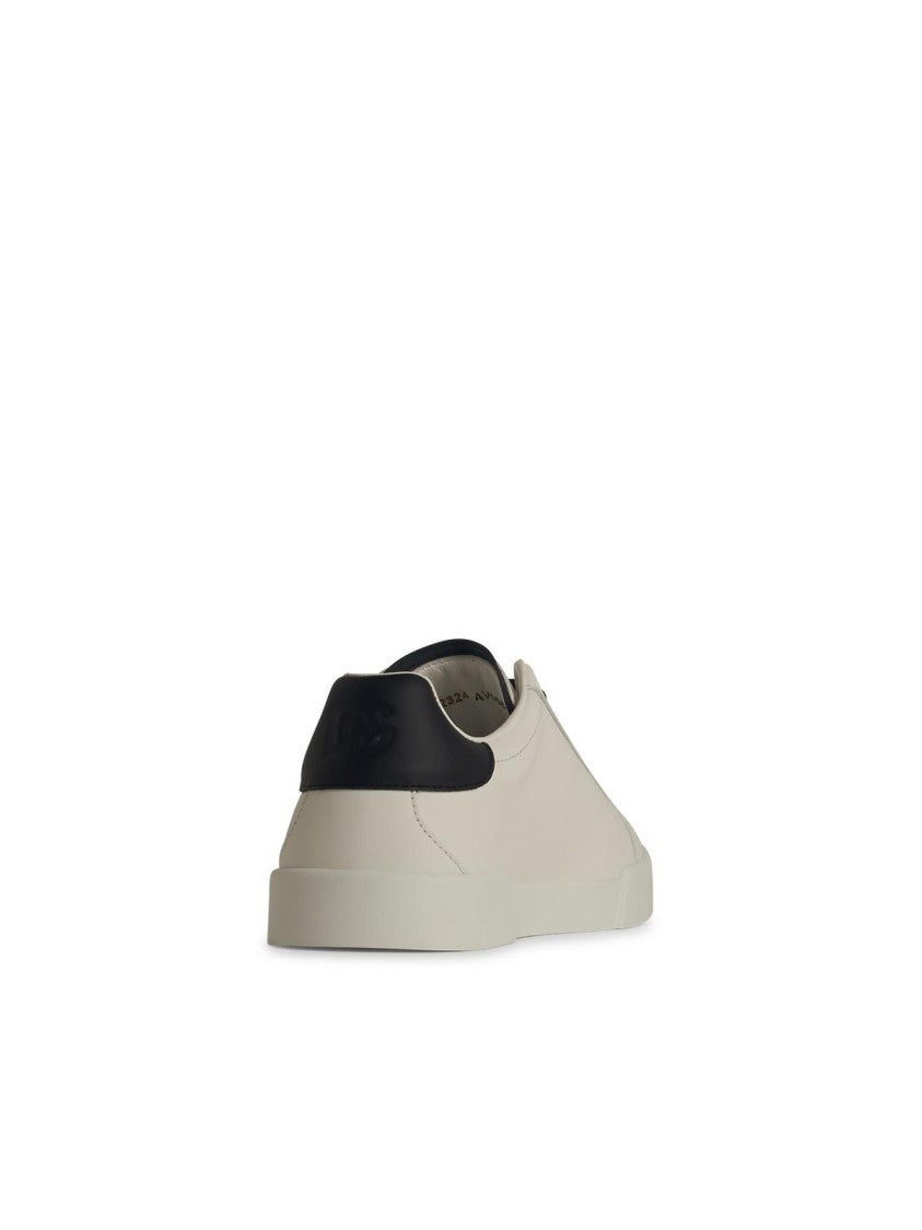 Dolce & Gabbana Portofino' Beige Leather Sneakers
