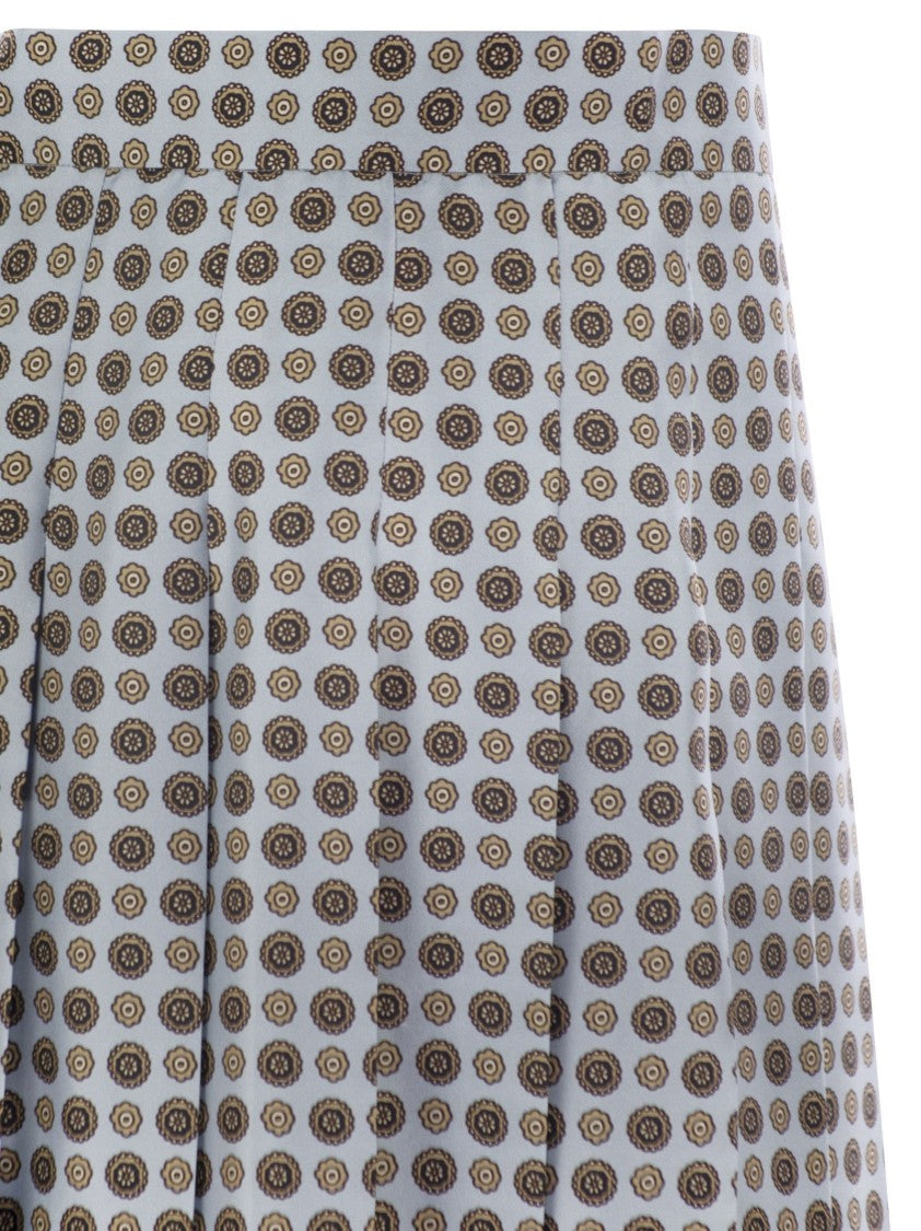 Max Mara Madison - Pleated Silk Skirt