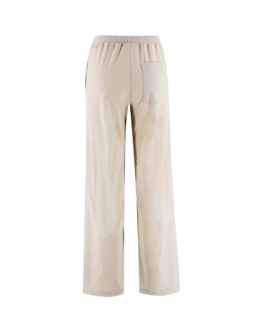 Duno Oat Bi-Stretch Trousers With Drawstring Hem
