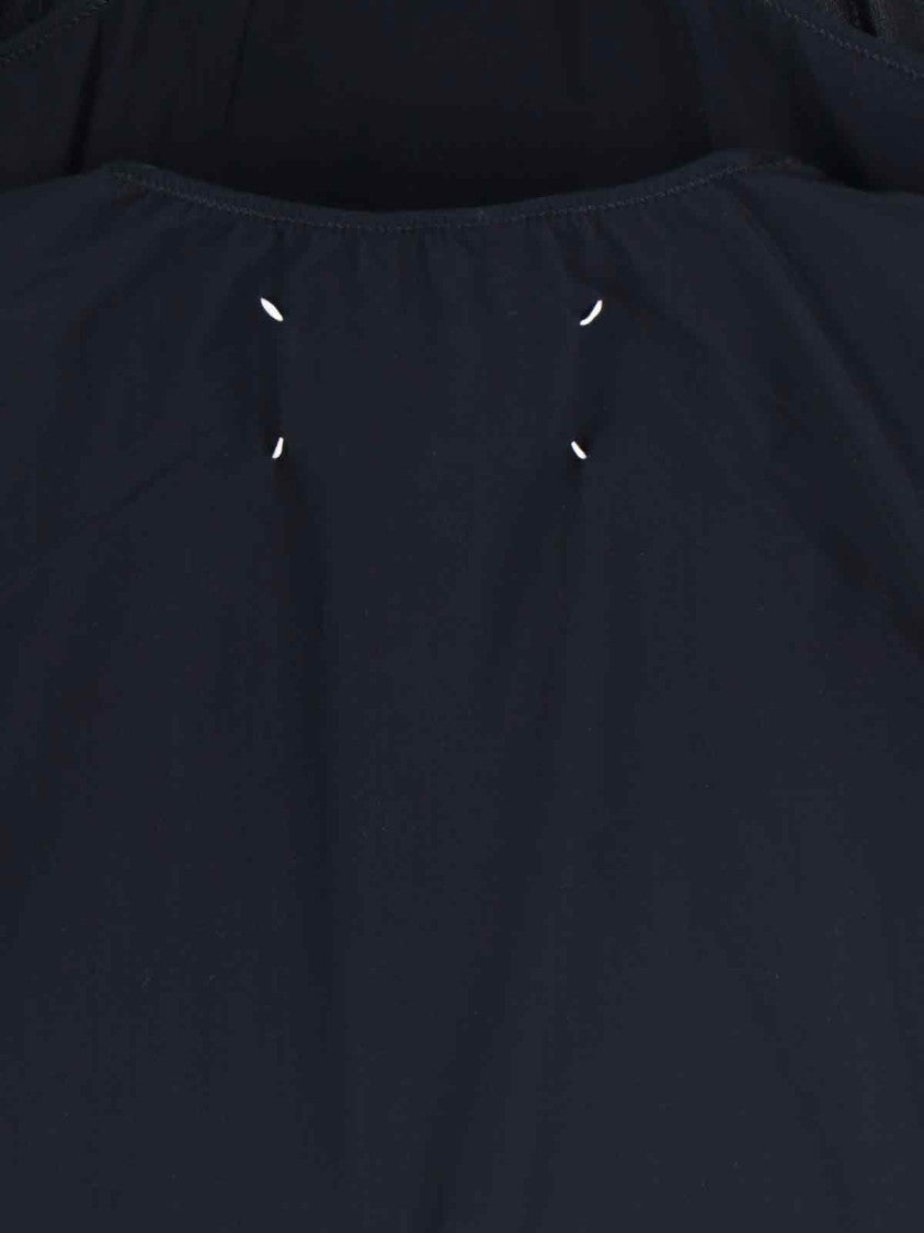 Maison Margiela High Neck Bodysuit With Minimalist Design And Unique Back Detail