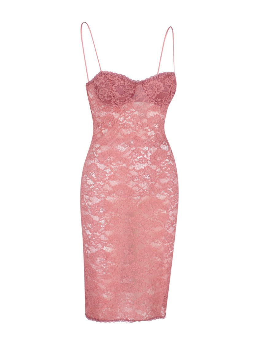 Oséree Floral Lace Midi Dress