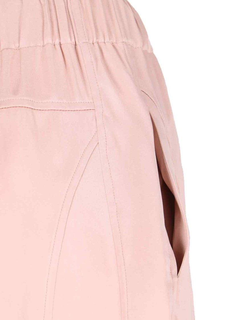Sa Su Phi High-Waisted Silk Blend Athletic Pants With Drawstring Closure