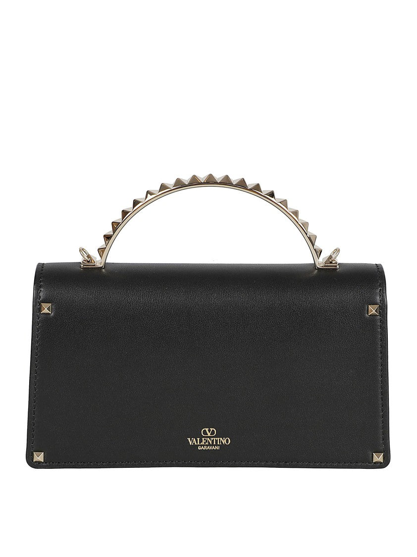 Valentino Garavani Foldover Top Clasp Bag With Signature Rockstud Detailing