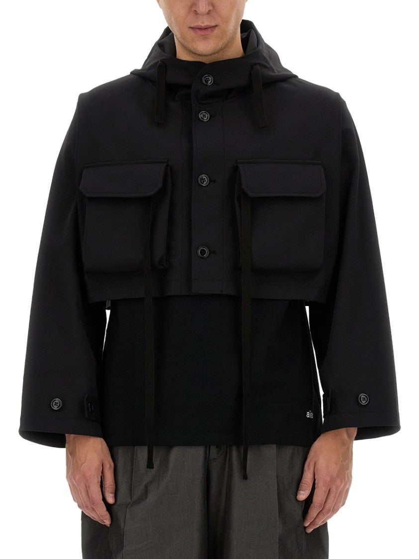 Aïe Cropped Black Jacket