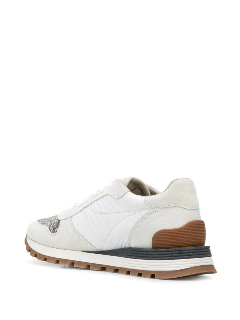 Brunello Cucinelli Beige Lace-Up Sneakers