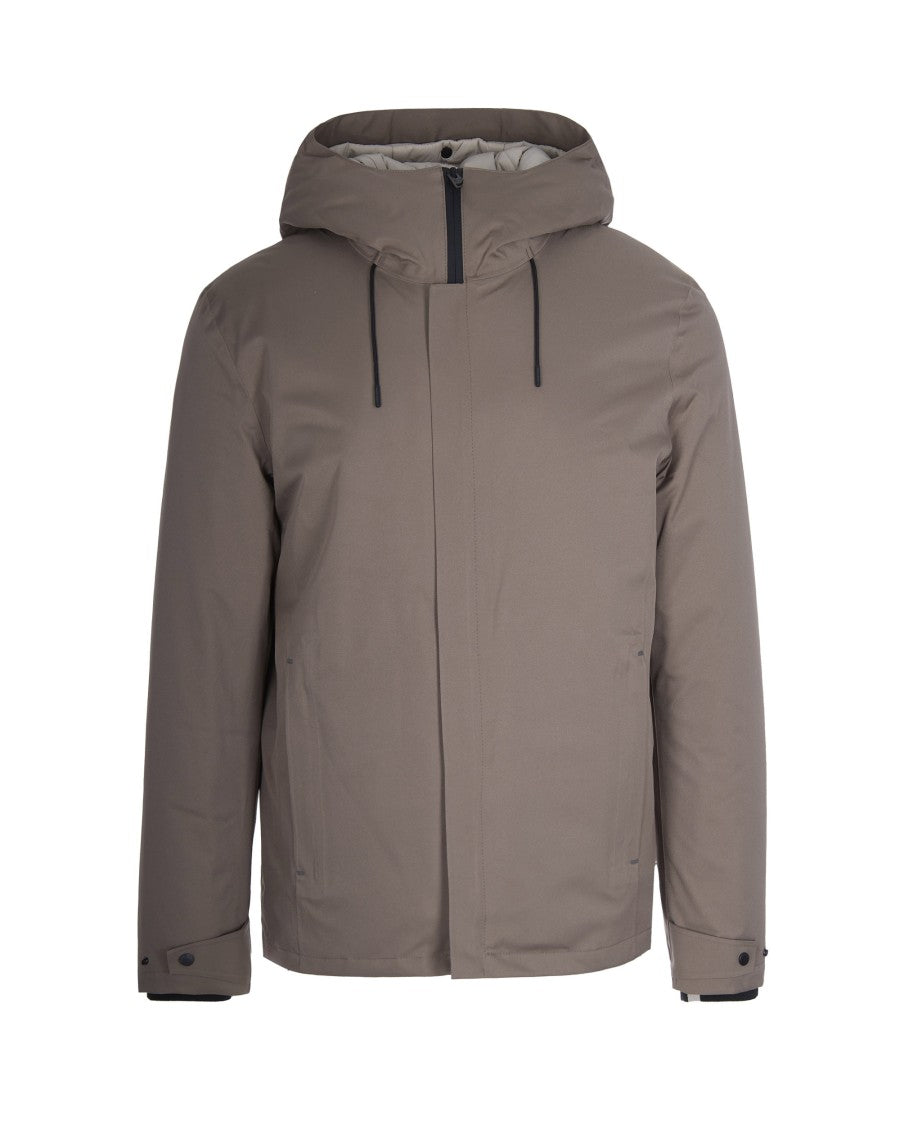 Woolrich Technical Fabric Crestmont Jacket With Adjustable Hood