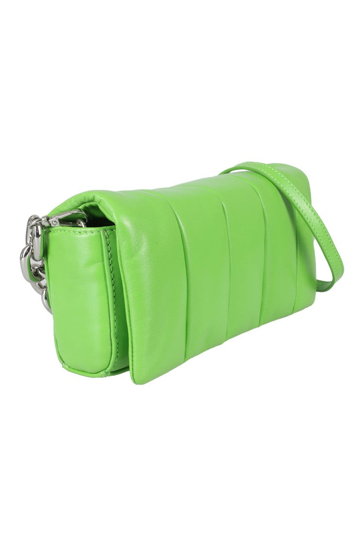 Stand Studio Rectangular Green Lamb Leather Panel Bag