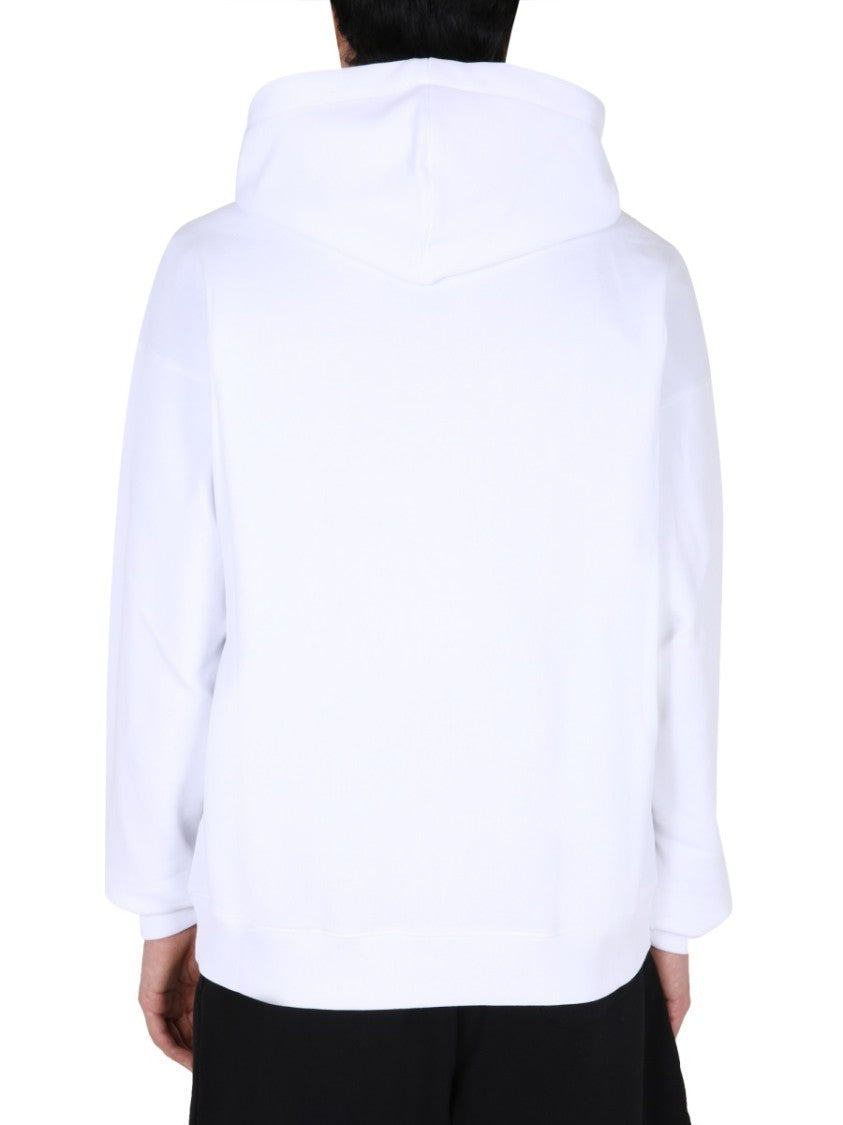 Moschino Graphic Print Zip-Up Sweatshirt With Hood