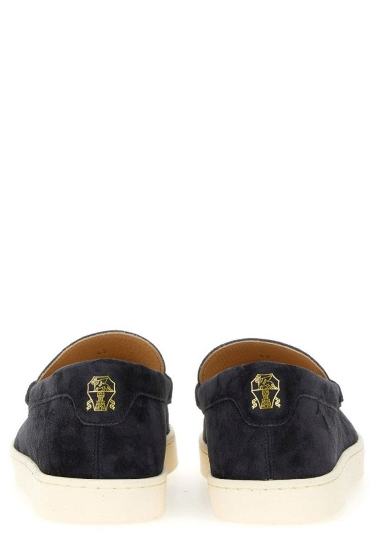 Brunello Cucinelli Suede Loafers With Contrasting Rubber Sole