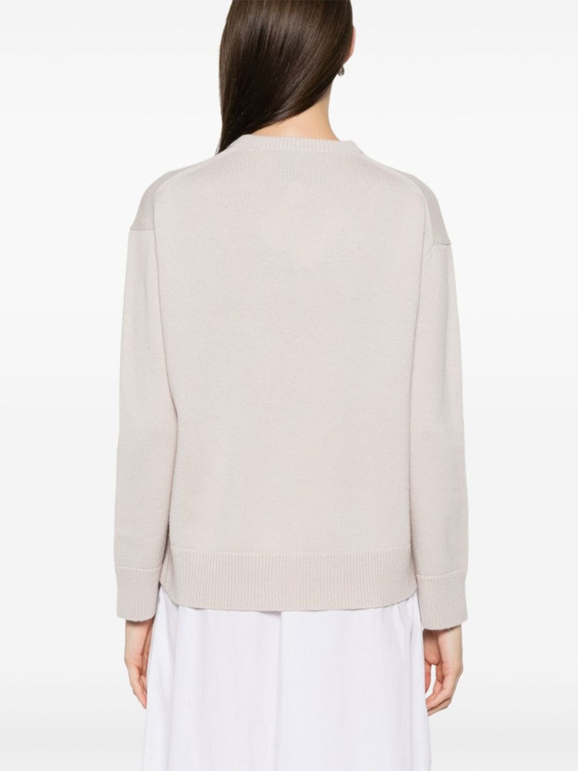 Max Mara Relaxed Fit Knit Sweater With Whimsical Graphic Design