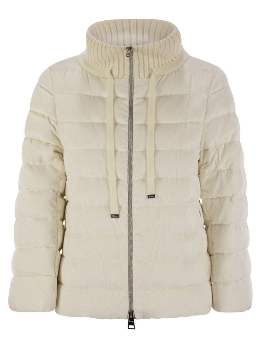 Herno Resort Hood In Dusty Velvet