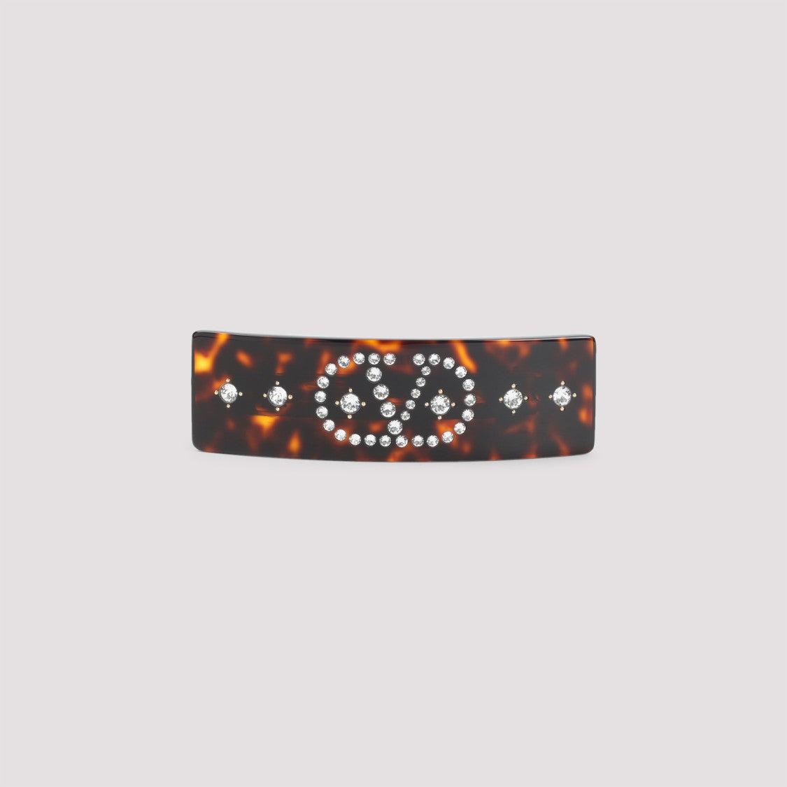 Valentino Garavani Turtle Brown Plastic Big Hair Clip