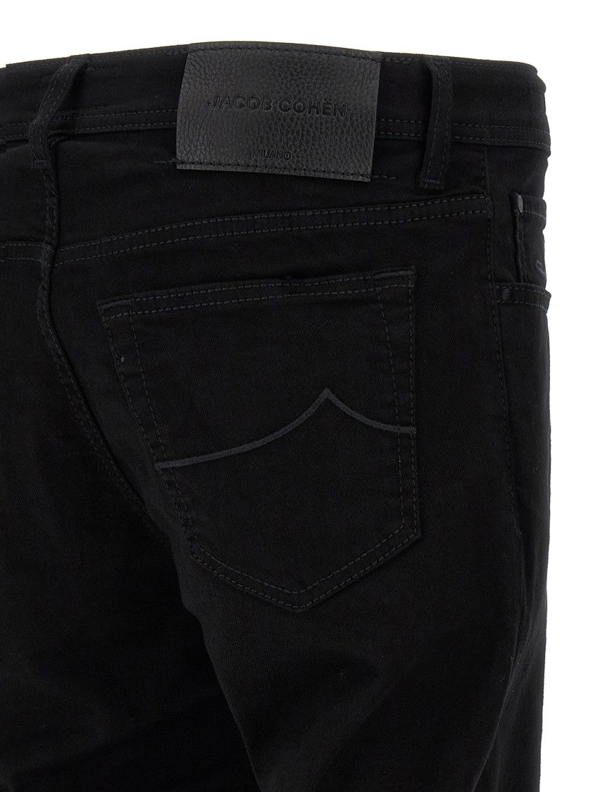Jacob Cohen Mid-Rise Slim Fit Black Denim Jeans