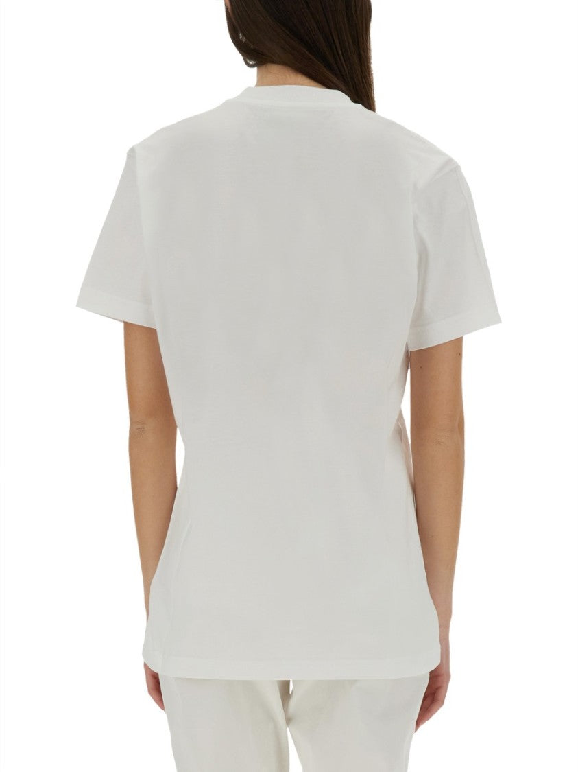 Moschino Graphic Print Cotton T-Shirt With Crew Neckline