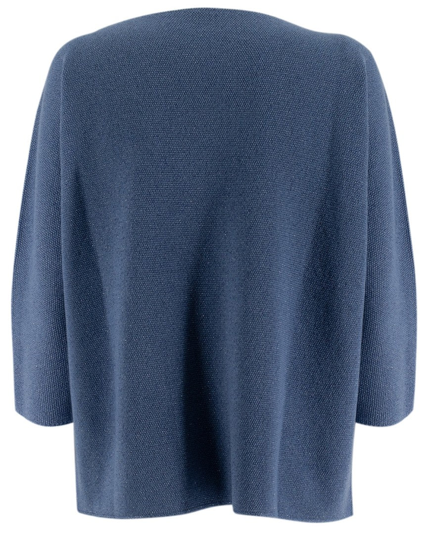 Le Tricot Perugia Relaxed Boat-Neck Jumper With Lurex Detailing