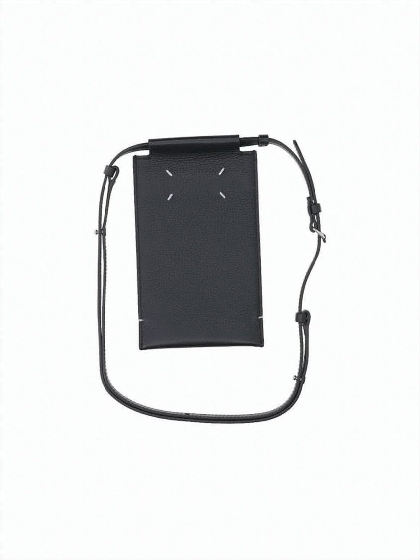 Maison Margiela Textured Calf Leather Crossbody Bag With Signature Four Stitches