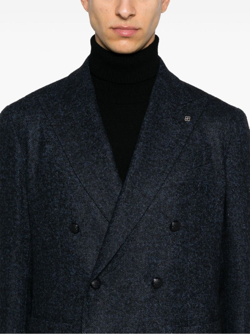 Tagliatore Double-Breasted Wool Blend Jacket