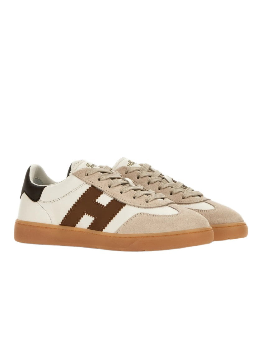 Hogan Low-Top Sneakers With Beige Suede Toe Cap