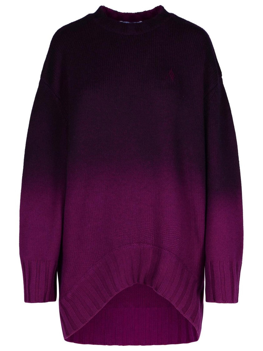 The Attico Purple Wool Blend Mini Dress
