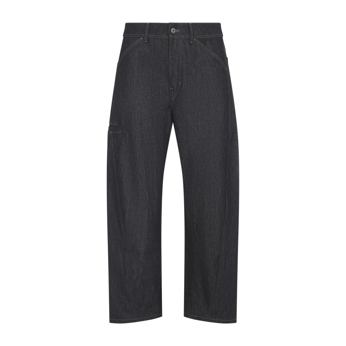 Lemaire Twisted Workwear Blue Cotton Pants