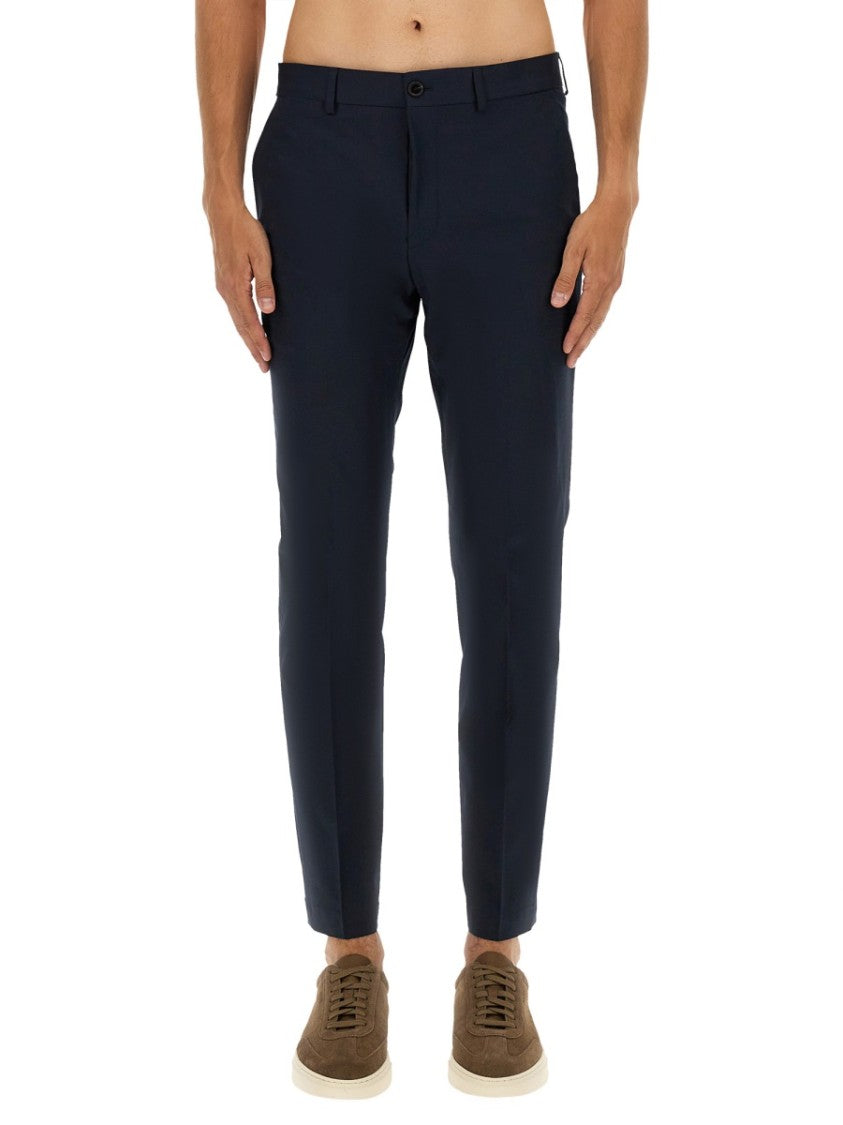 Boss Camel Tailored Blue Slim Fit Pants
