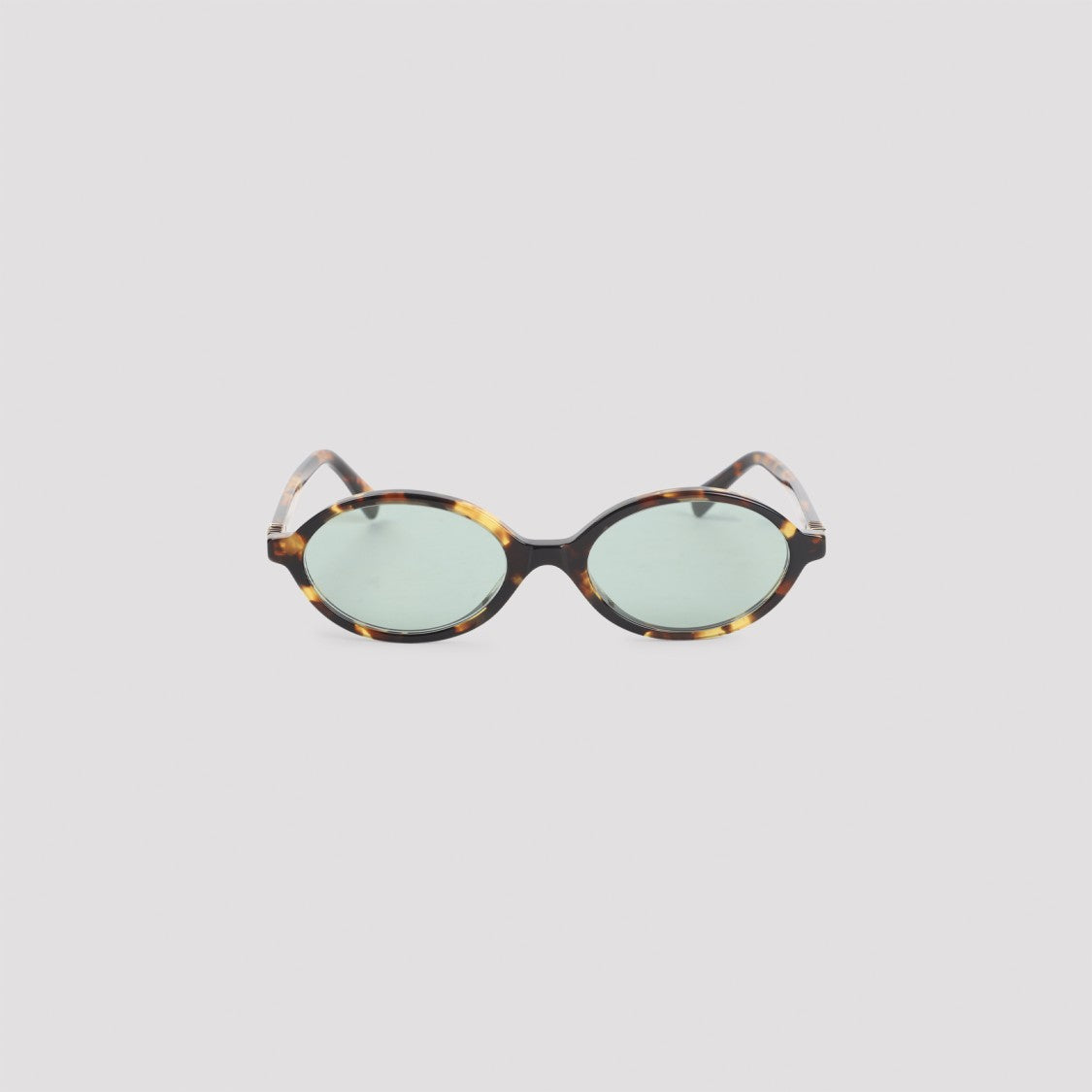 Miu Miu Tortoiseshell Round Sunglasses With Subtle Gold Accents